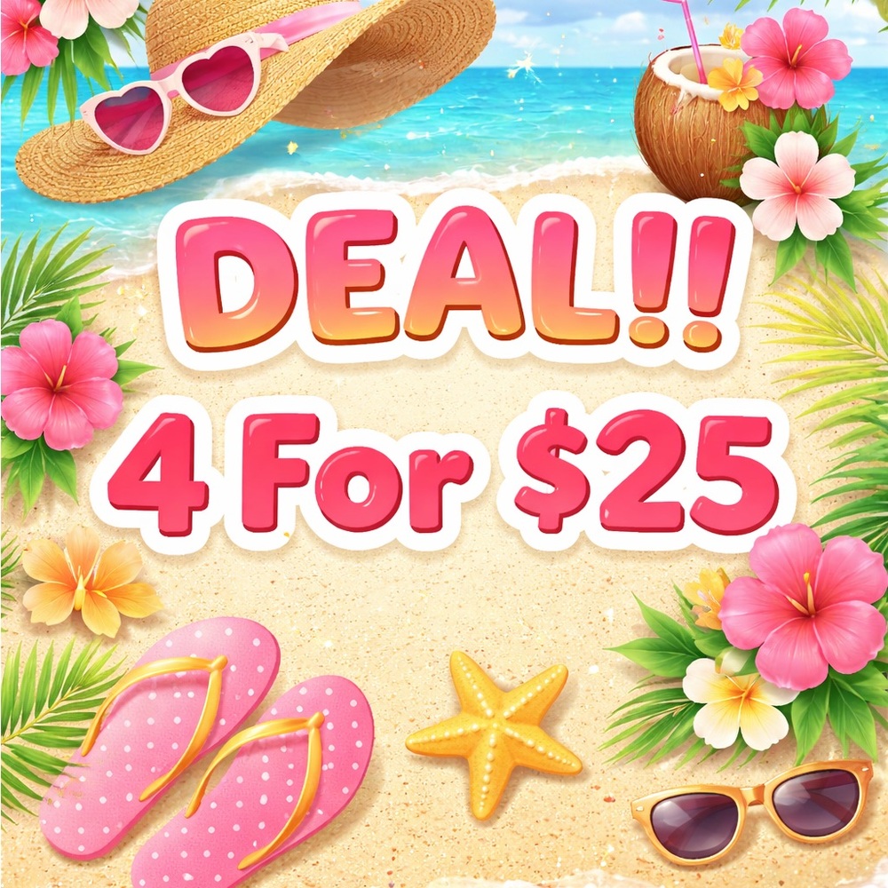 BUNDLE and SAVE! Add 4 Items with a 🌸 and I will send you an offer for $25.